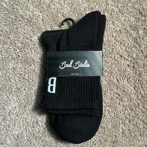 Bad Birdie Golf Socks, Black Performance Crew with 'B' Logo, One Size